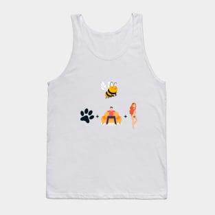 Bee Paw Sit Eve, be positive pun Tank Top